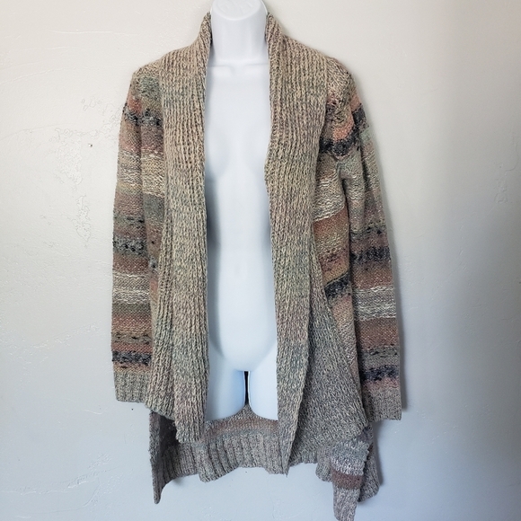 Maurices Sweater Cardigan Striped Earthy Tones Sm - Picture 1 of 7